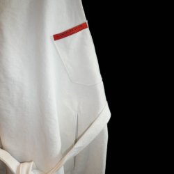 Tjenerforkl&aelig;de / Toile &egrave;paisse blanche